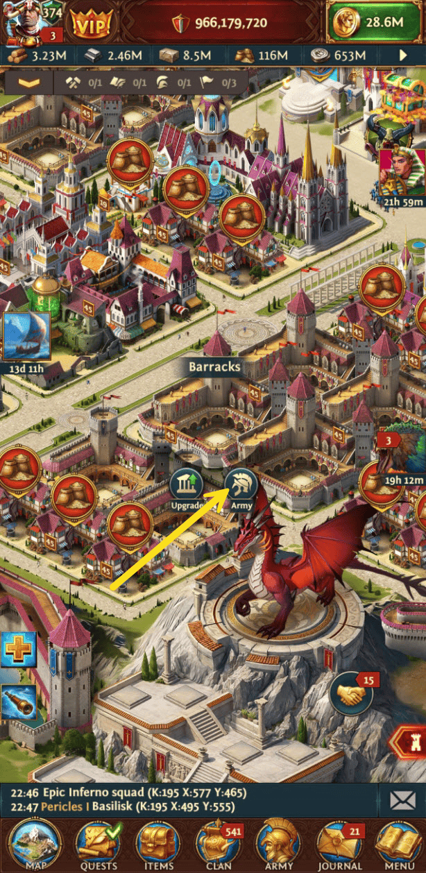 Checking health bonus in Barracks including locked troops
